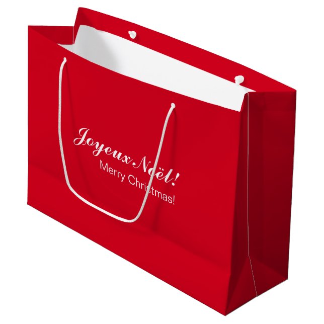  French Red Gift Bag (Front Angled)