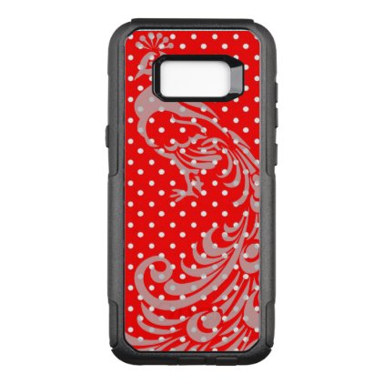 French-Red-Peacock-Polka-dots-APPLE-SAMSUNG OtterBox Commuter Samsung Galaxy S8+ Case
