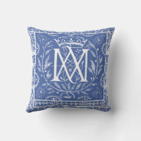 Renaissance Monogram Decorative Pillow * CUSTOMIZABLE *