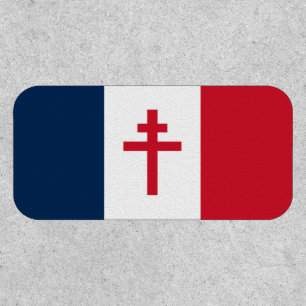French resistance flag France symbol war cross his Patch