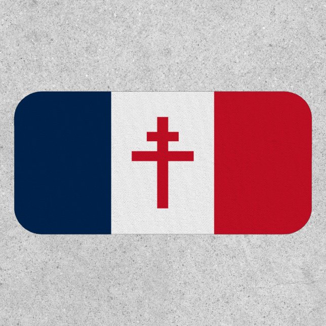 French resistance flag France symbol war cross his Patch (Front)