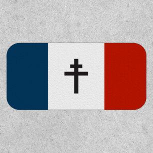 French resistance flag France symbol war cross his Patch