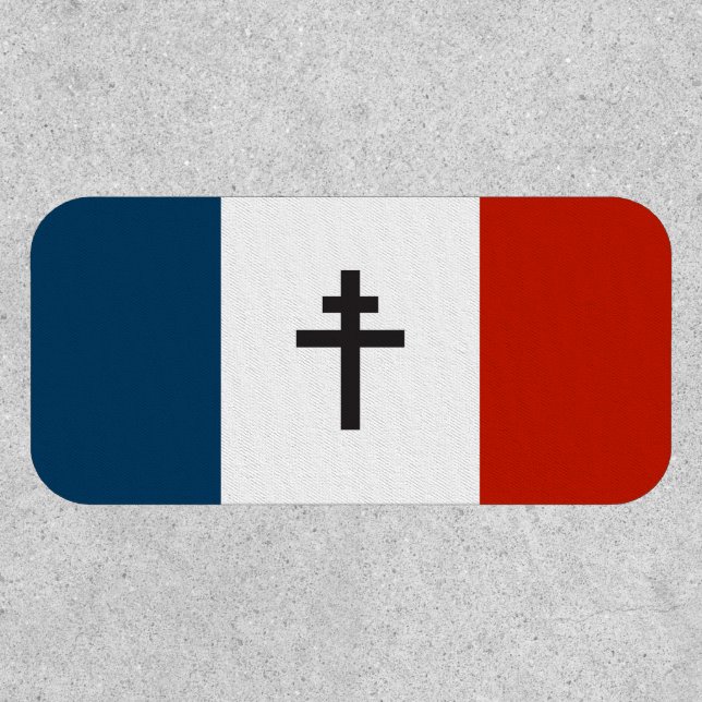 French resistance flag France symbol war cross his Patch (Front)