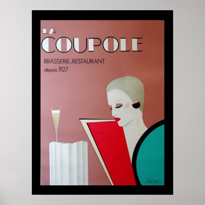 French Restaurant Art Deco poster french | Zazzle