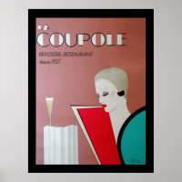 The Brasserie. French vintage poster.