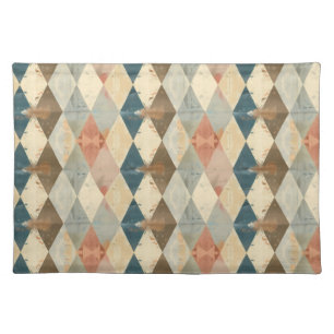 French Retro Harlequin Diamond Cloth Placemat