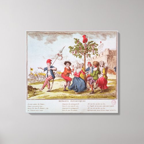 French revolutionaries dancing the carmagnole canvas print