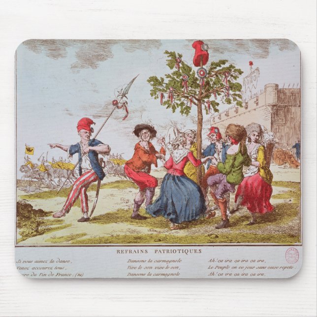 French revolutionaries dancing the carmagnole mouse pad (Front)