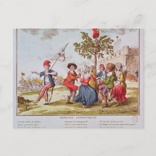 French revolutionaries dancing the carmagnole postcard