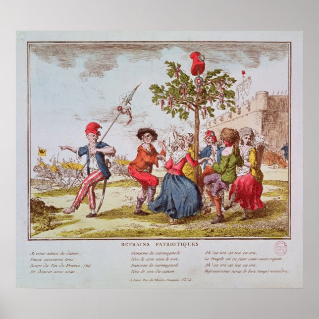 French revolutionaries dancing the carmagnole poster (Front)