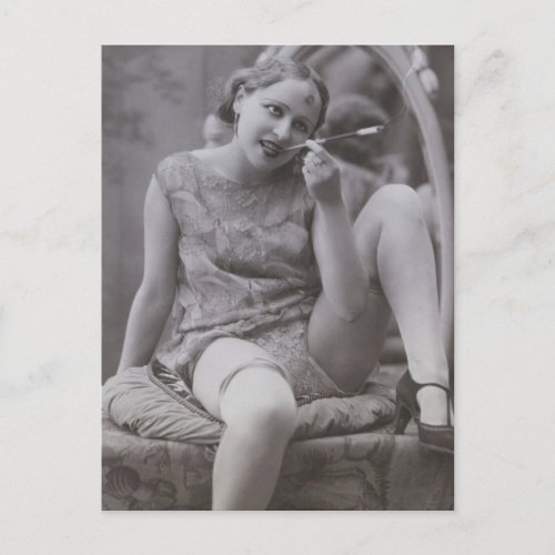 French Risque Deco Woman Photo Postcard