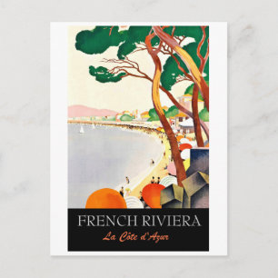 French riviera, coastline, France Postcard