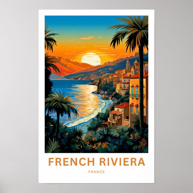 French Riviera France Travel Print (Front)