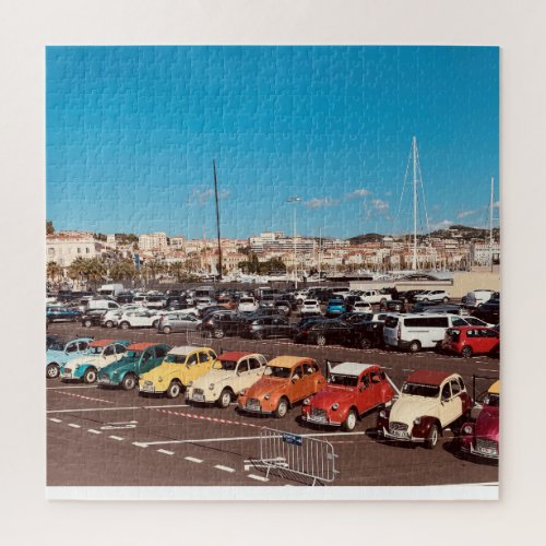 French Riviera in Cannes France Classic Car Jigsaw Puzzle