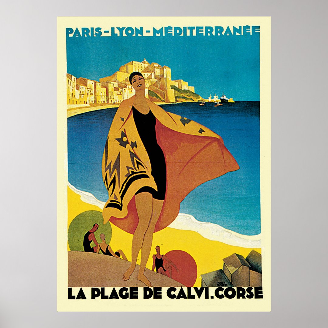 French Riviera La Plage De Calvi Corse Poster | Zazzle