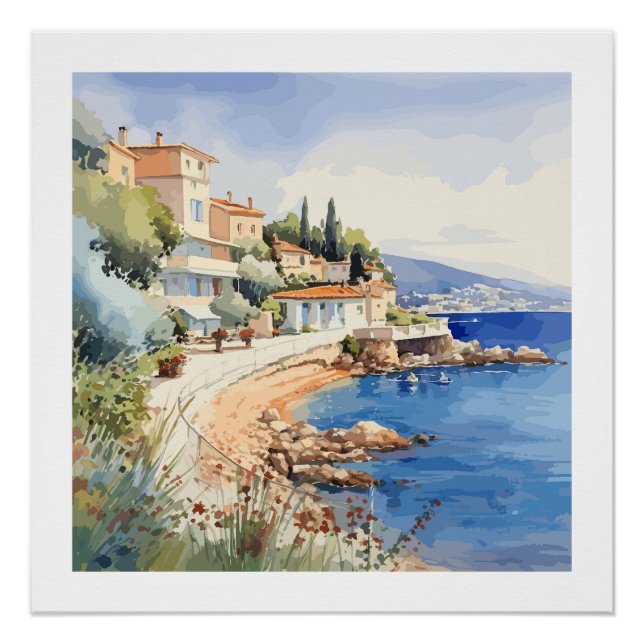 French Riviera lanscape Poster (Front)