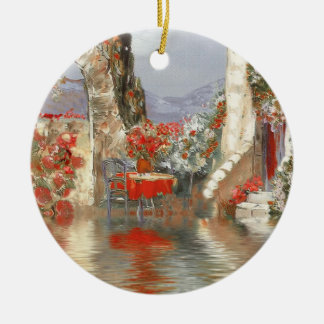 French Riviera Scenery Ceramic Ornament