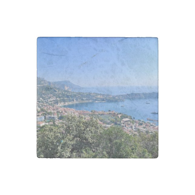 French Riviera Stone Magnet (Front)