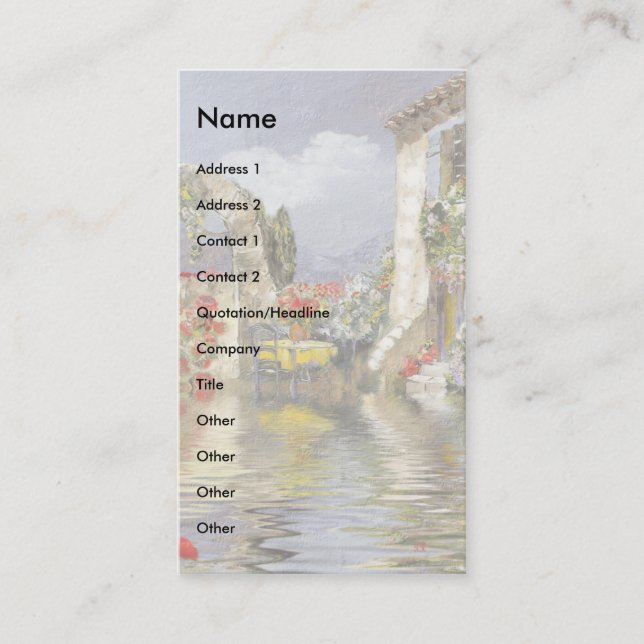 French Riviera! Template Business Card (Front)