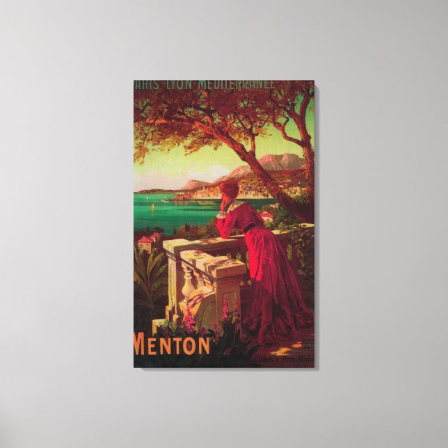 French Riviera Travel Poster # 2 Canvas Print (Front)