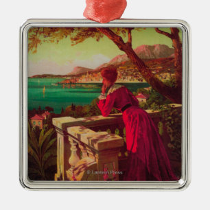 French Riviera Travel Poster # 2 Metal Ornament