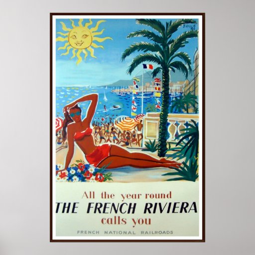 French Riviera Vintage Travel Poster | Zazzle