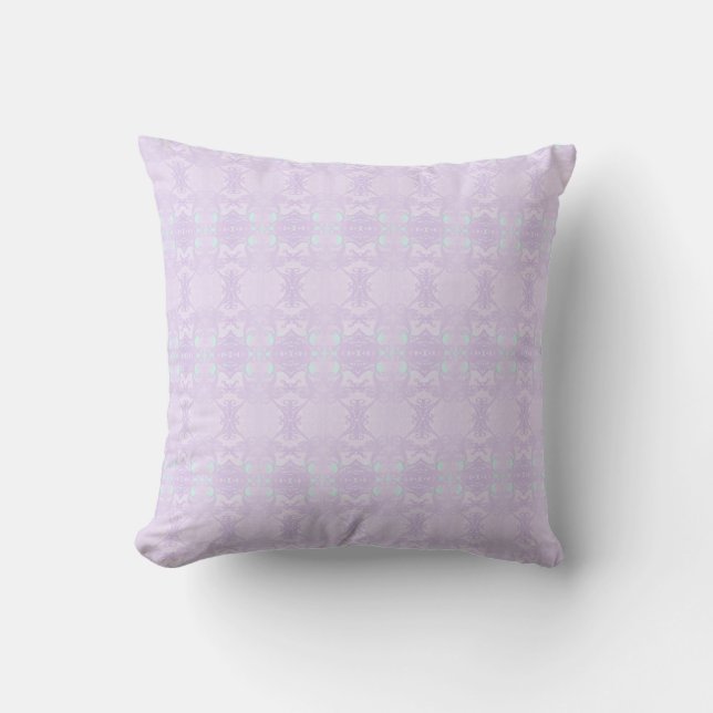 French Romance Lavender Damask Throw Pillow (Front)