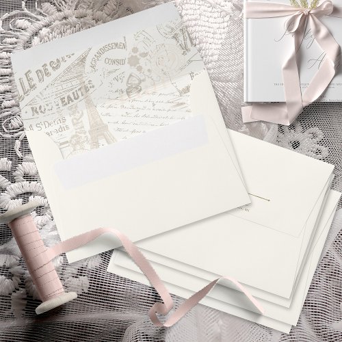 French Romance Wedding Collage ID870 Envelope