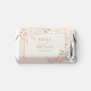 French Romance Wedding Floral Frame Blush ID870 Hershey's Miniatures