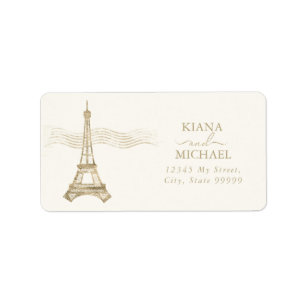 French Romance Wedding Gold/Ivory ID870 Label