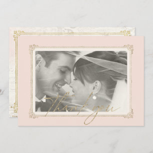 French Romance Wedding Thank You Blush ID870