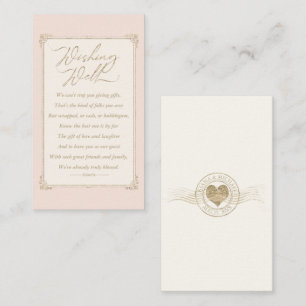 French Romance Wedding Wishing Well ID870 Enclosure Card