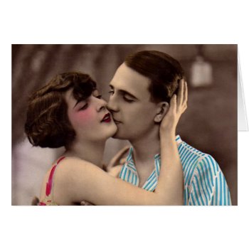 French Romantic Couple Love Kiss Vintage by FrenchFlirt at Zazzle