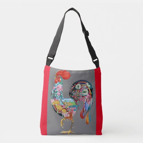 French Rooster Art Ladies Tote Bag