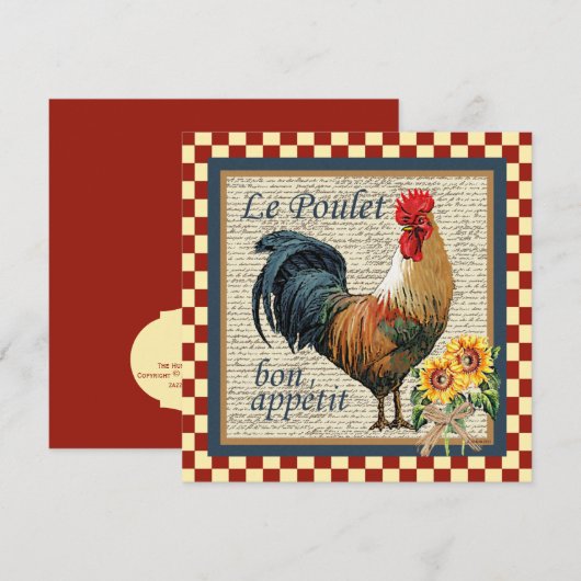 French Rooster Le Poulet Kitchen Decoration | (Front/Back)