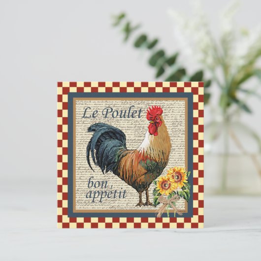 French Rooster Le Poulet Kitchen Decoration | (Standing Front)
