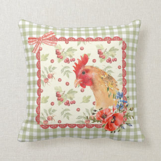 French Rooster Throw Pillow