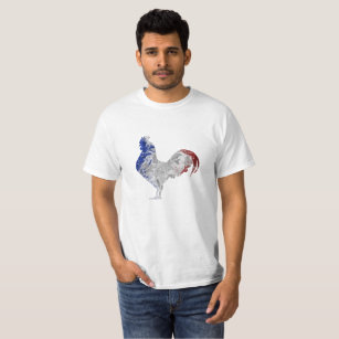 French rooster water colours flag T-Shirt
