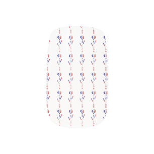 French Rose Flag Minx Nail Art