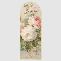 French Rose Floral Pink White Vintage Ephemera