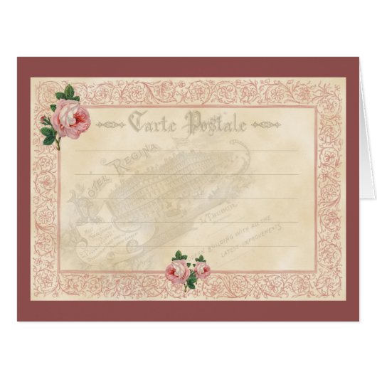 French Rose - Greeting Card (Front Horizontal)