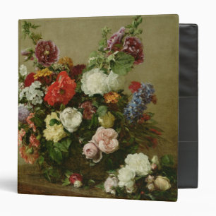 French Roses and Peonies, 1881 3 Ring Binder