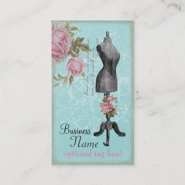 French Rosy Mannequin Business Card (Front)