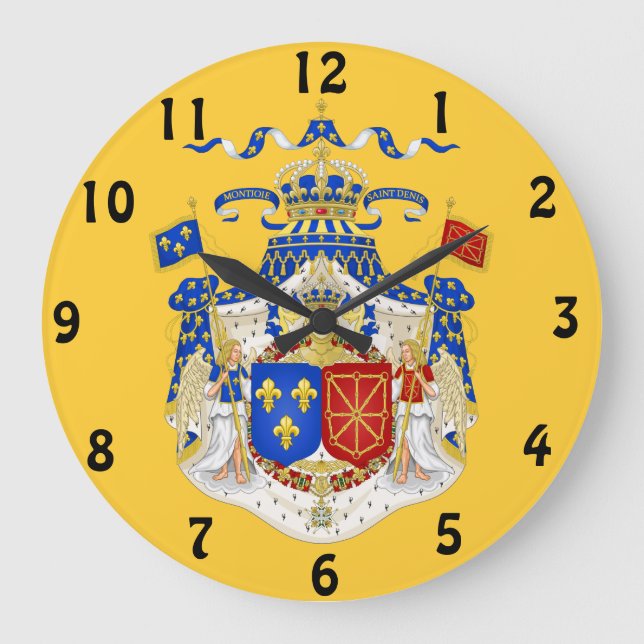 French Royal Coat of Arms Wall Clock (Front)