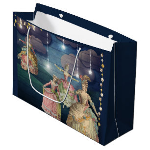 French Royals Dancing Under the Twinkling Lights Large Gift Bag