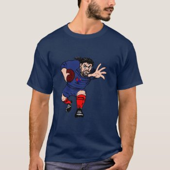 French Rugby Mens Athlete Sports Fan Rugby T-shirt by Funkart at Zazzle