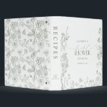 French Sage Green Victorian Bridal Shower Recipe 3 Ring Binder<br><div class="desc">Welcome to your happily ever after! This French Sage Green Victorian Bridal Shower Recipe 3 ring binder is a great way to start off your forever. With a refreshing mix of traditional and modern style, you can be sure this will set the perfect tone for your wedding. The classic hand...</div>