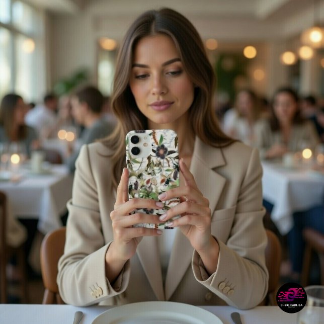 French Script Botanical Bee Pattern Case-Mate iPhone Case (French Script Botanical Bee iPhone case styled for everyday moments.)