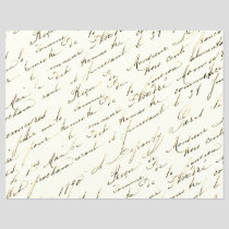 French Script Vintage Scrapbook Paper