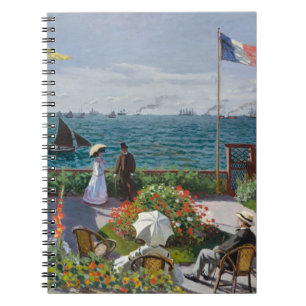 French Seaside Garden Impressionist Notebook